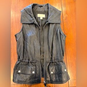 Michael Michael Kors Black Leather Vest